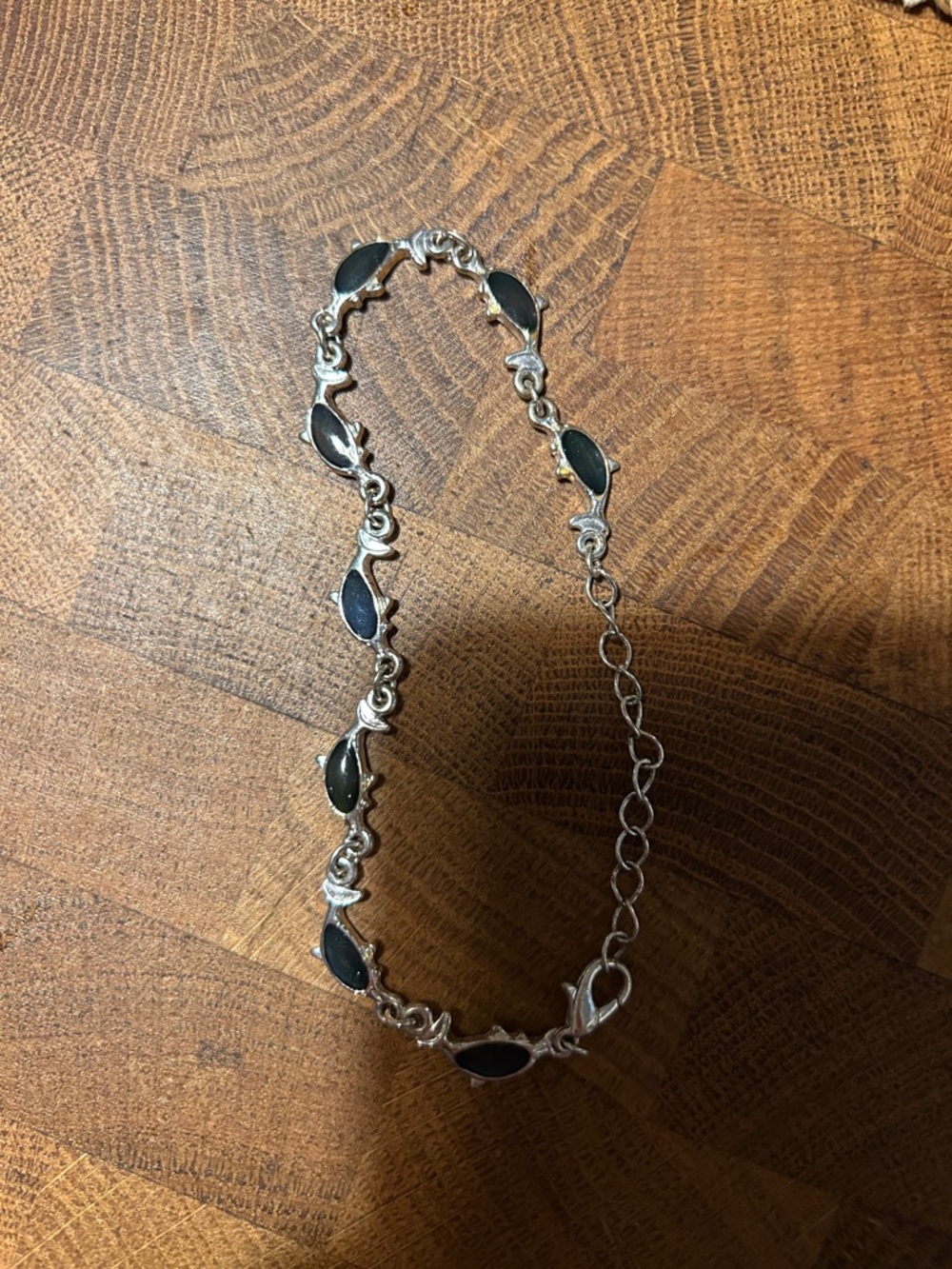 Sterling Silver mood anklet